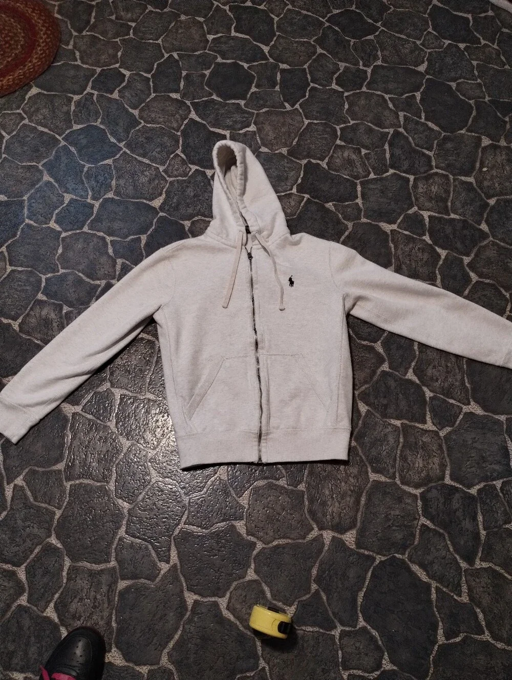 Polo Ralph Lauren thick fleece zip up hoodie mens size S VINTAGE